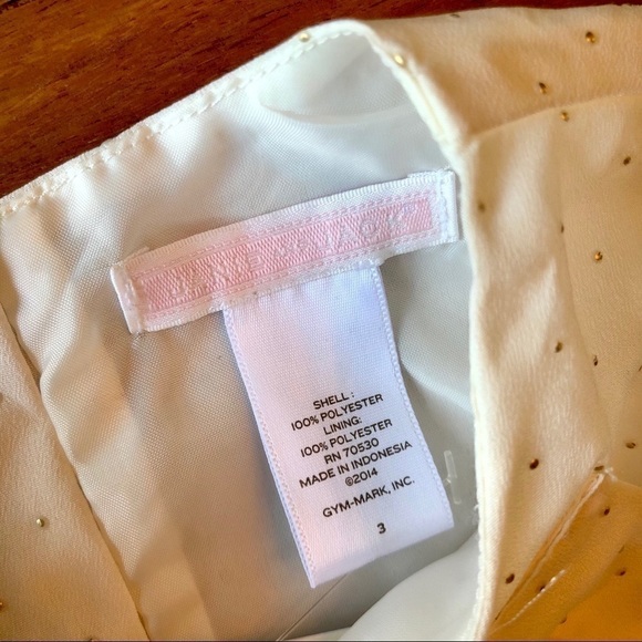 NWT Janie and Jack Ivory with Gold Polka Dot Blouse - Picture 3 of 6